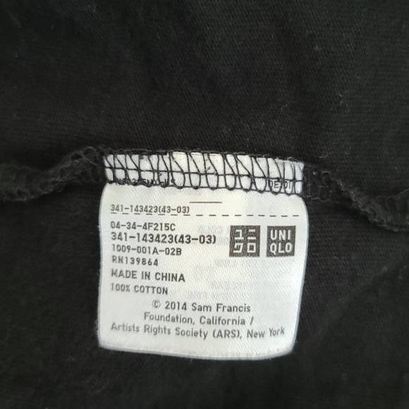 RARE Uniqlo SPRZ NY SAM FRANCIS Tee Quote Size Medium Black - Picture 4 of 5